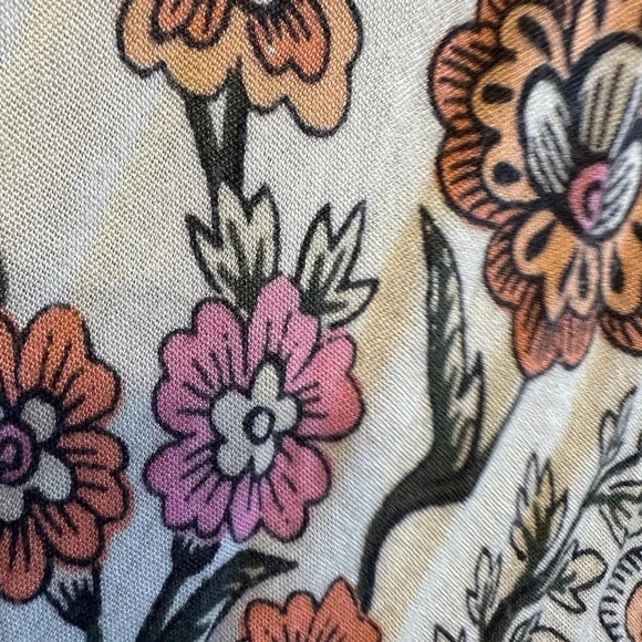 Loft outlet open front floral print, lightweight cardigan. One size - Picture 6 of 7